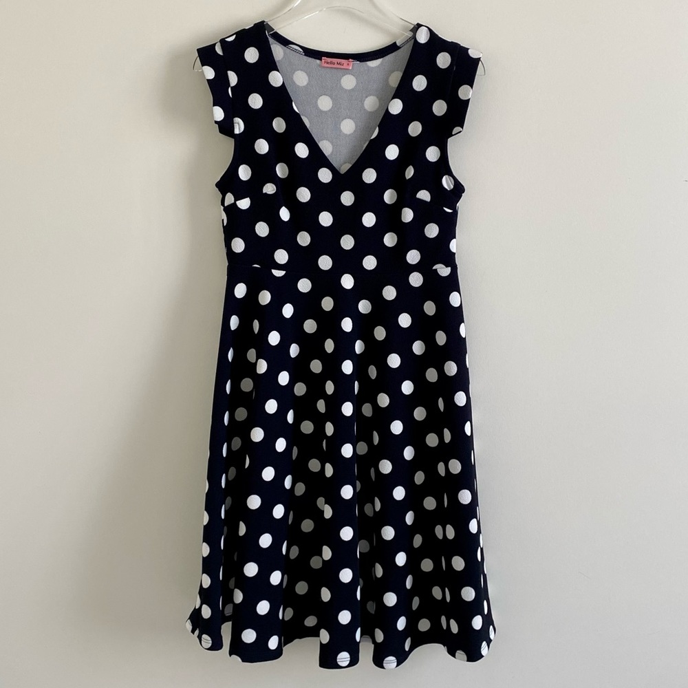 ⭐️HP⭐️ Hello MIZ Polka Dot Cap Sleeve Maternity Dress